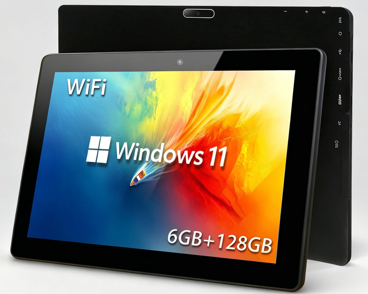 10.1" Window s 11 Touchscreen Tablet PC,In tel Processor,6GB RAM 128GB Storage,6000mAh Battery,Dual Band 2.4&5G WiFi Bluetooth Lightweight Portable Mini Laptop Tablet for School Business Office Travel
