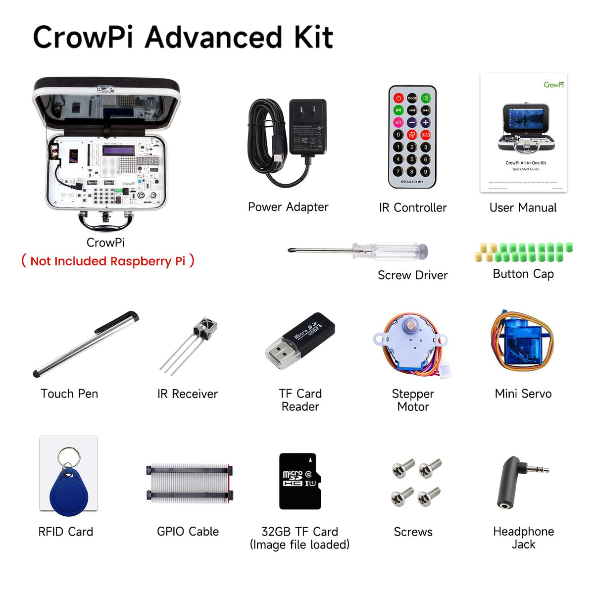 ELECROW CrowPi Case Kit for Raspberry Pi 5, 9-Inch Display