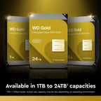 Western Digital 1TB WD Gold Enterprise Class Internal Hard Drive - 7200 RPM Class, SATA 6 Gb/s, 128 MB Cache, 3.5" - WD1005FBYZ