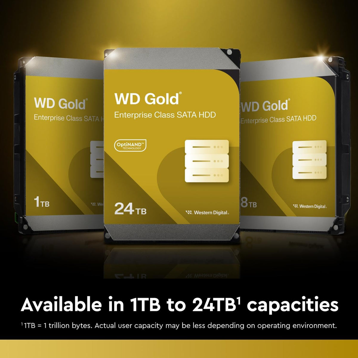 Western Digital 1TB WD Gold Enterprise Class Internal Hard Drive - 7200 RPM Class, SATA 6 Gb/s, 128 MB Cache, 3.5" - WD1005FBYZ