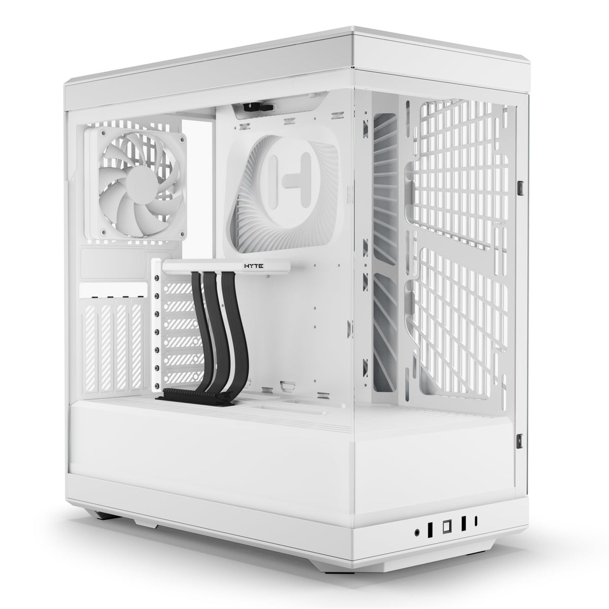 Hyte Y40 Modern Aesthetic Panoramic Tempered Glass Mid-Tower ATX Computer Gaming Case with PCIE 4.0 Riser Cable Included, Red (CS-HYTE-Y40-BR)