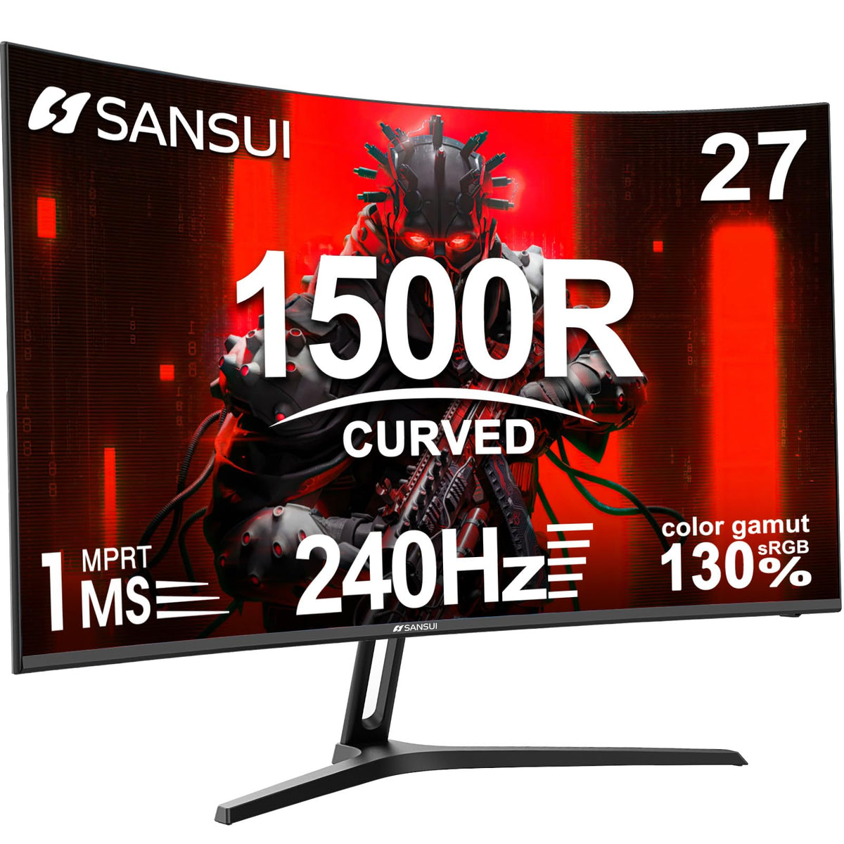 SANSUI Gaming Monitor 27 inch 1440p 200Hz 180Hz Computer Monitor