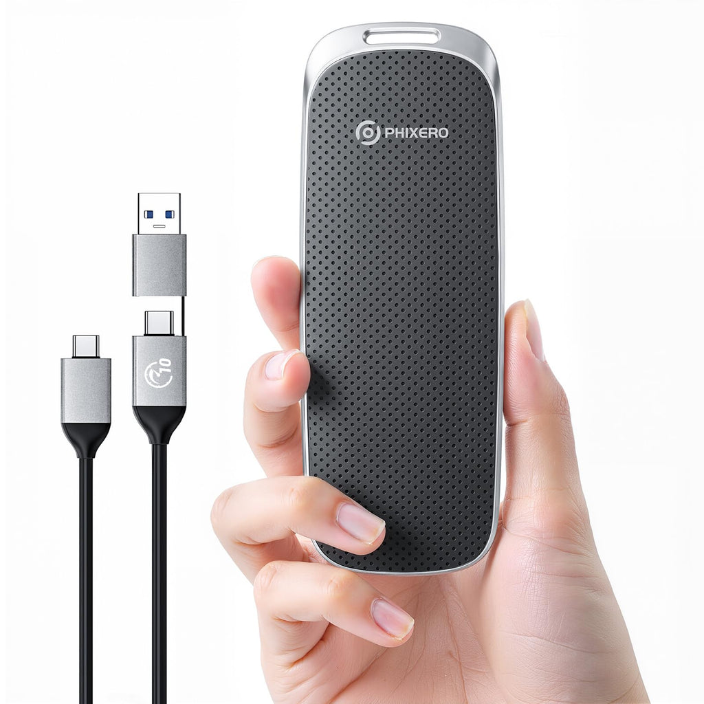 P10PRO External SSD 1TB, Portable SSD NVMe, USB 3.2 Gen2, 1050MB/s