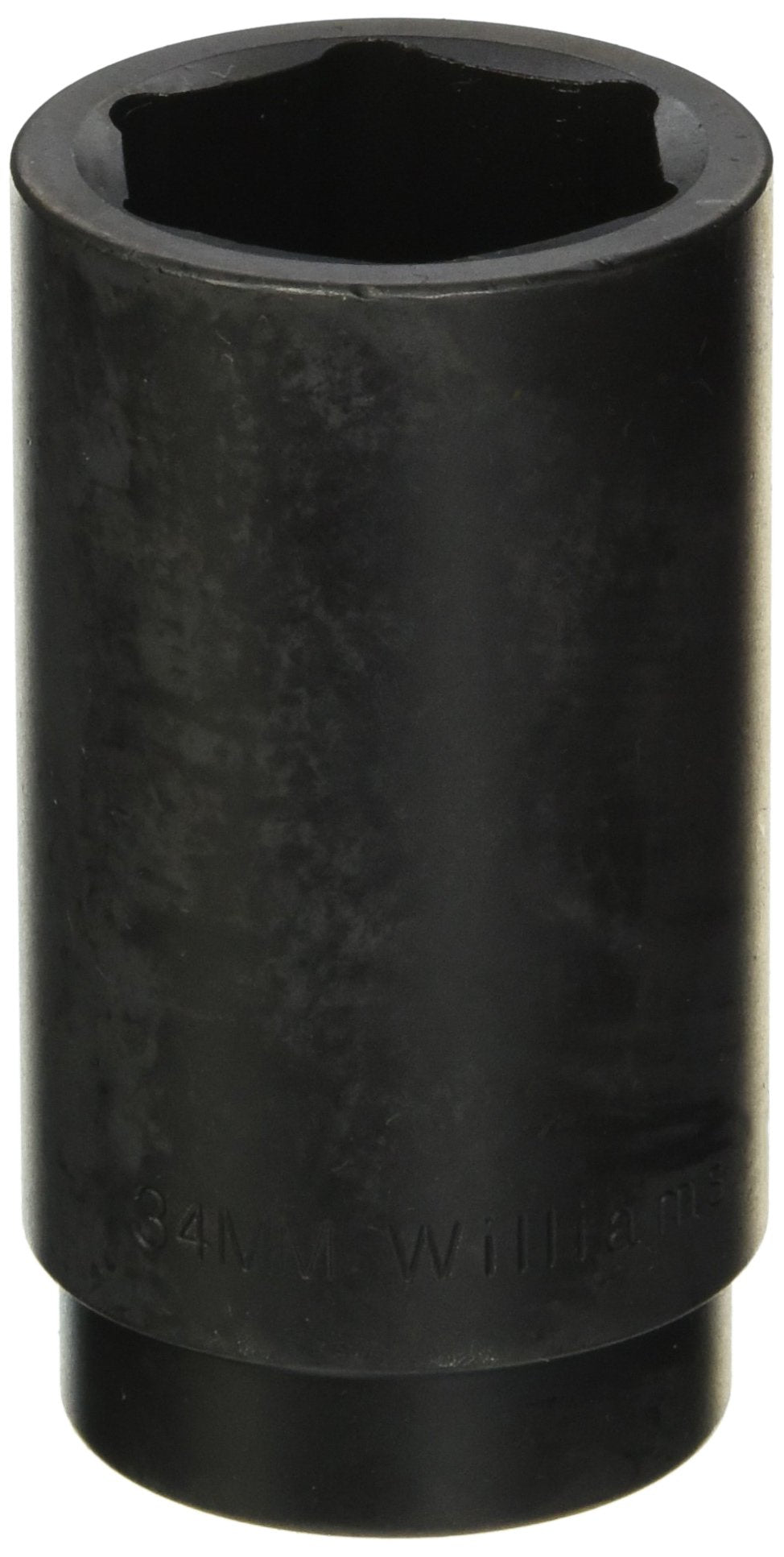 Williams JHWWS-1419RC SUPERTORQUE 19-Piece 1/2-Inch Drive SAE Deep Impact 6 Point Socket Set, Black Industrial Finish, Designed for Maximum Engagement on 6-Point Fasteners