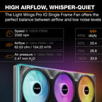 be quiet! Light Wings Pro IO 360mm White Single-Frame Gaming PC Case Fan