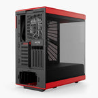 Hyte Y40 Modern Aesthetic Panoramic Tempered Glass Mid-Tower ATX Computer Gaming Case with PCIE 4.0 Riser Cable Included, Red (CS-HYTE-Y40-BR)