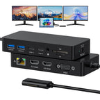 Surface Docking Station Triple Displays Dual 4K HDMI+VGA with Power Supply