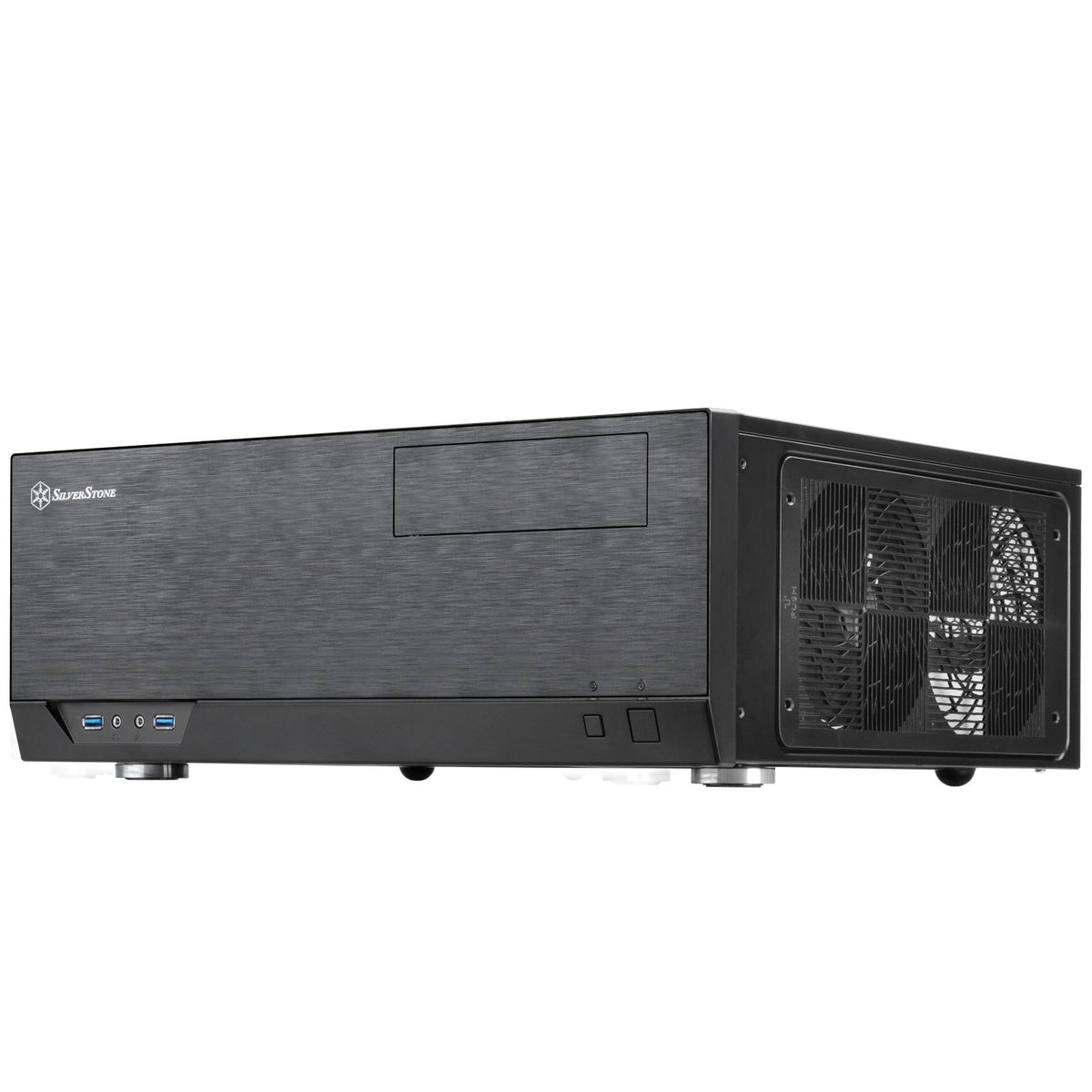SilverStone Technology Grandia Series Aluminum HTPC Computer Case for ATX / SSI-CEB - Black (GD09B)