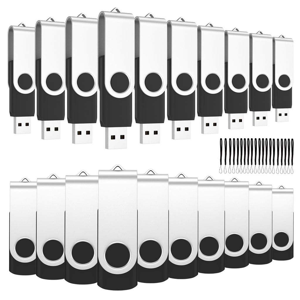 128MB Flash Drive 100 Pack, USB 2.0 Memory Stick with Lanyards