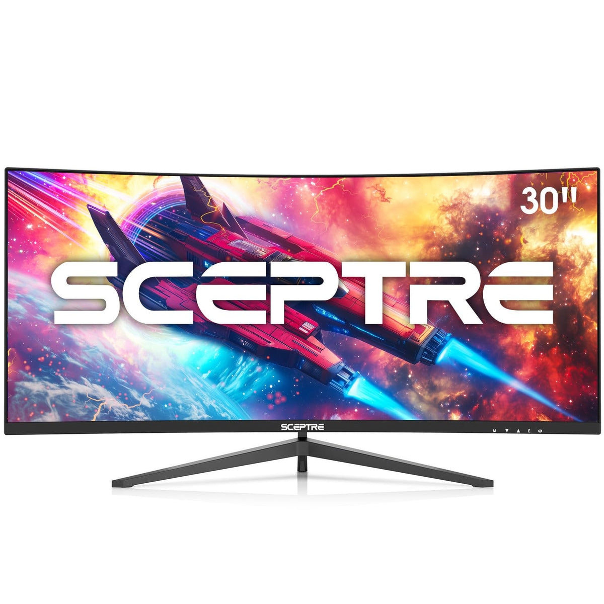 Sceptre Prime Curved 30-inch Gaming Monitor 200+Hz FreeSync Build-in Speakers 2560 x 1080p HDMI DP Machine Black 2026 (C305B-200UN Series)