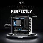 C34 Ultra-Compact ATX PC Case with Handle Yellow