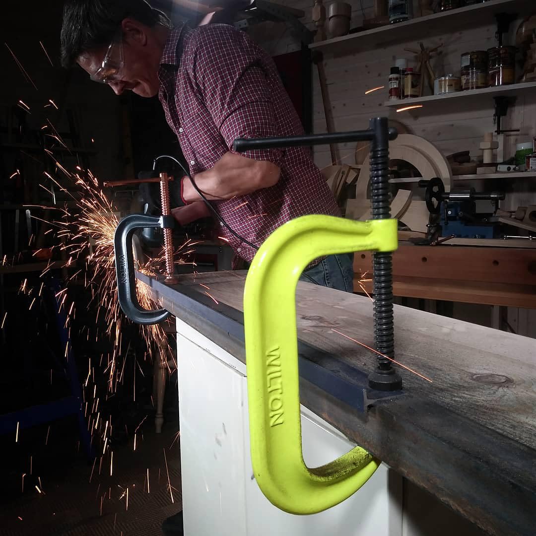 Wilton Hi-Vis C-Clamp, 10-1/8" Opening, 6" Throat, 8000 Lbs. Clamping Force (Model 410-SF)