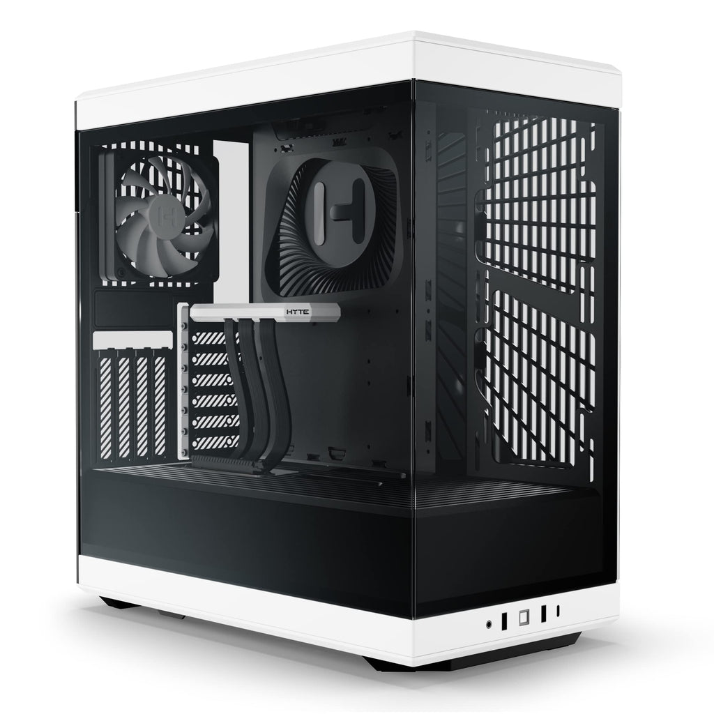 Hyte Y40 Modern Aesthetic Panoramic Tempered Glass Mid-Tower ATX Computer Gaming Case with PCIE 4.0 Riser Cable Included, Red (CS-HYTE-Y40-BR)