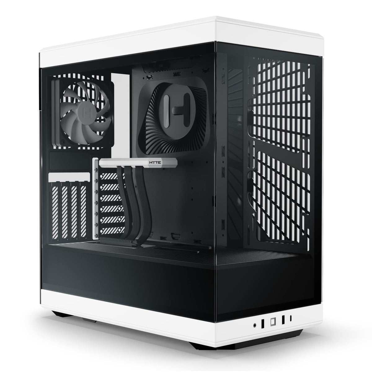 Hyte Y40 Modern Aesthetic Panoramic Tempered Glass Mid-Tower ATX Computer Gaming Case with PCIE 4.0 Riser Cable Included, Red (CS-HYTE-Y40-BR)