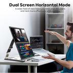 Laptop Screen Extender, 15.6'' 1080P FHD Laptop Monitor Extender with 235°Rotation Detachable Dual Monitor, Plug & Play, Triple Screen for 13"-17.3" Laptops Compatible with Mac/Wins/Android/Dex