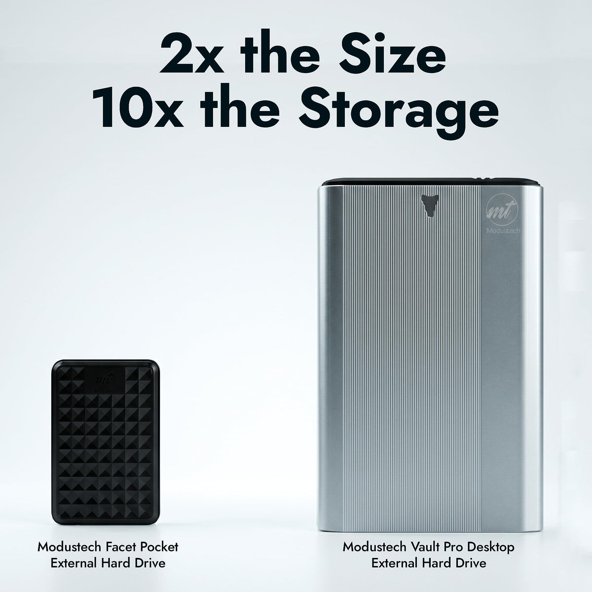4TB Desktop External Hard Drive (NOT-Portable) — Vault USB-C 3.1 (5Gbps) High-Speed HDD for PC, Mac, Laptop & Console, Mains-Powered Backup Storage, 2-Year Warranty