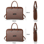 Blofinche Laptop Messenger shoulder bag: Genuine Leather work Briefcase 13.3 15.6 inch designer Satchel handbag