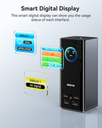 MOKiN USB C Docking Station 3 Monitors, 17-in-1 Triple Display Docking Station with 3 HDMI & 2 DP, 10G USB A/C, Gigabit Ethernet, 100W PD, Smart Display, SD/microSD, for Mac/Dell/Hp(Driver Required)