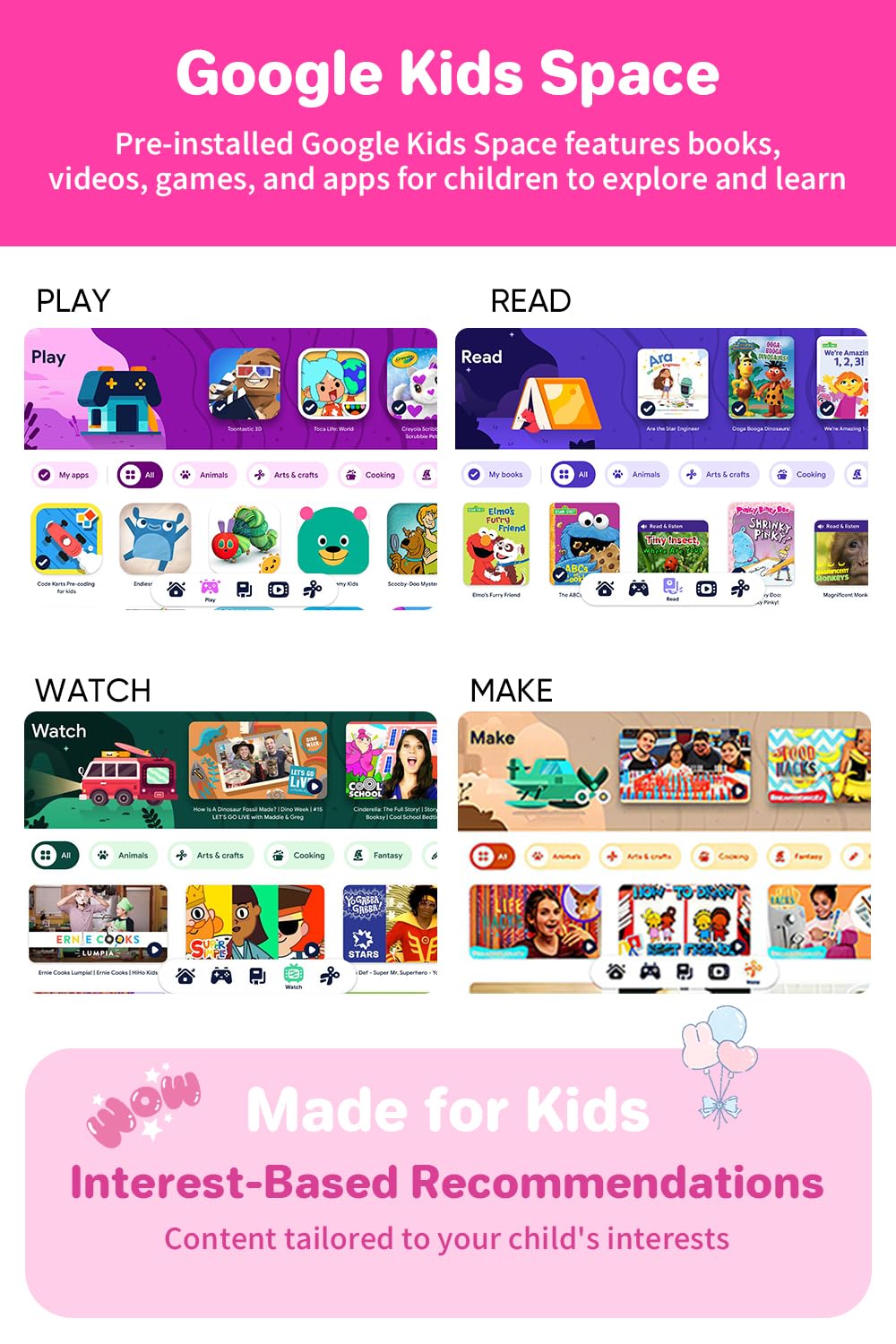 10" Kids Tablet Bundle, Android 16, Keyboard, Mouse, Headphones & Case