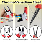 WEDO 13PCS 1000V Insulated Tool Set, Screwdriver & Pliers Set, Magnetic VDE Tools for Electrician, Repair Bag, Home Improvement DIY Tools