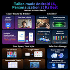 2026 10 Inch Tablet, Android 16 Tablet with Keyboard, 26GB+256GB+2TB Expand