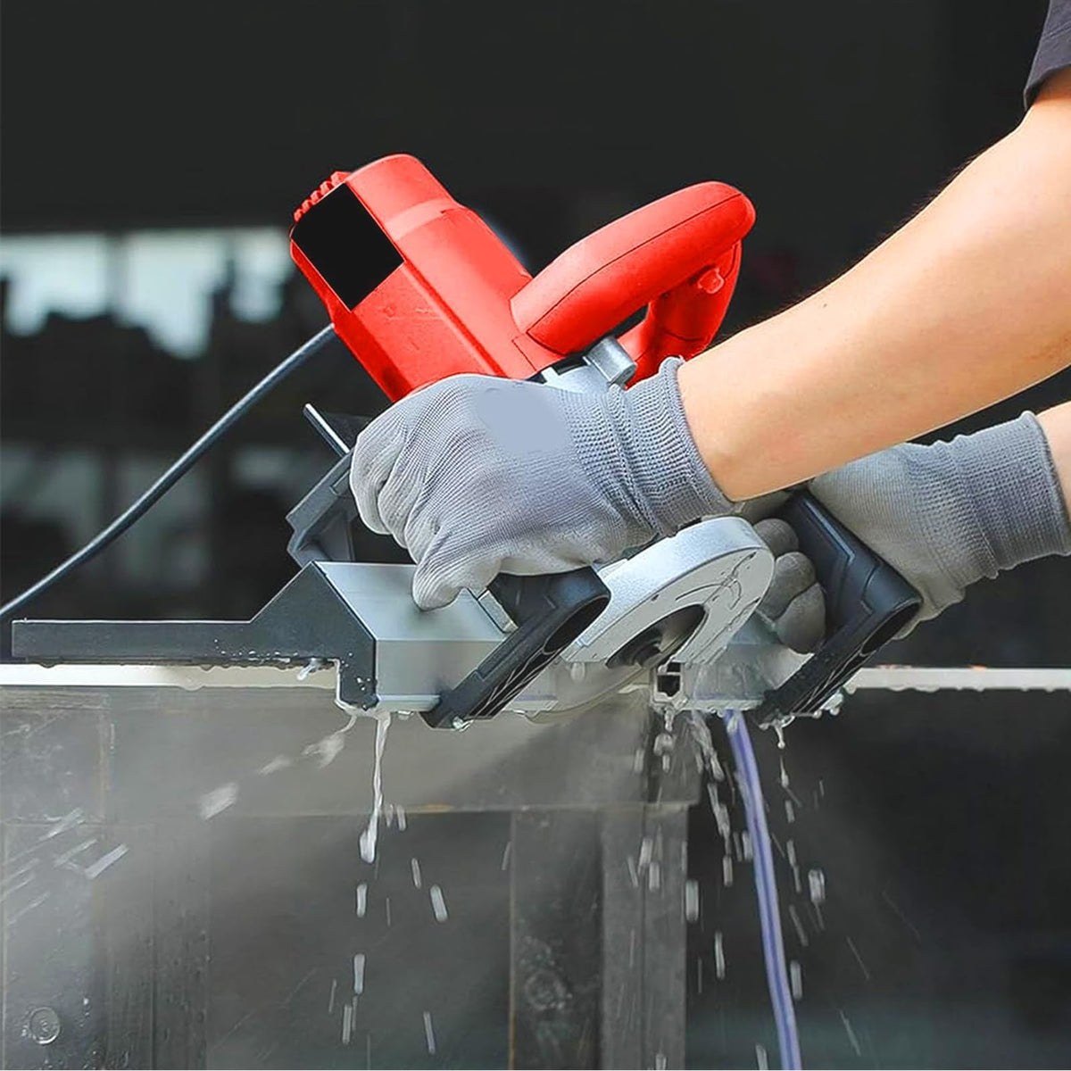 Electric Tile Cutter, 45 Degree Tile Chamfering Tool,1200 W Wet Cutter,Tile Cutter for Bevel Cuts,for Home Improvement