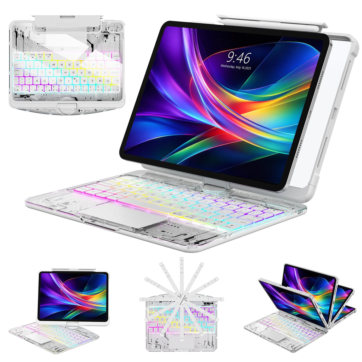 SIBEITU Keyboard Case for iPad A16 11th Gen 11" 2025 & 10th Gen 10.9" 2022