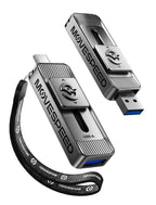 MOVE SPEED 1TB USB Drives, ThumbDrive with Dual Ports & Push-Pull Design — 560MB/s Read Speed, Type C + USB 3.2 Drive for iPhone 15/16/17/18Android/Mac