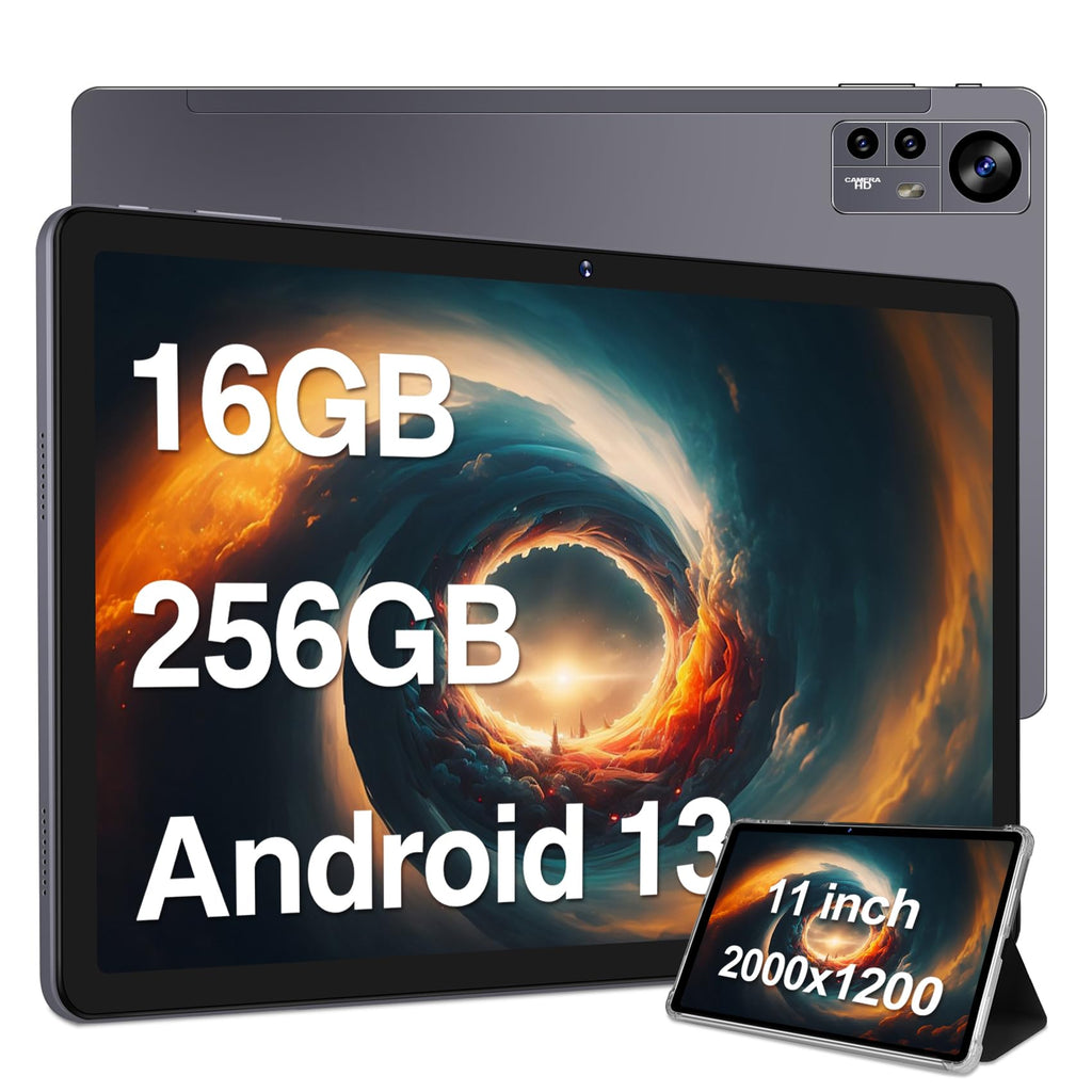 11 inch Tablet 16GB+256GB Octa-Core Android Tablets w/ 2K 2000x1200 Display