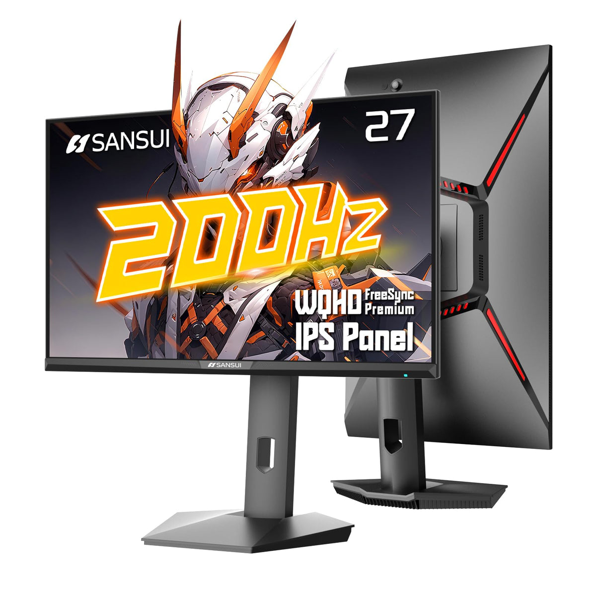 SANSUI Gaming Monitor 27 inch 1440p 200Hz 180Hz Computer Monitor