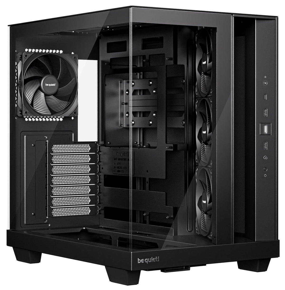 be quiet! Light Base 500 LX Black PC Case, Fully Windowed Front and Side