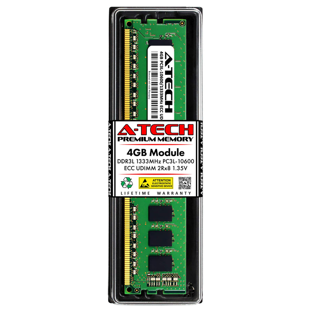 A-Tech Server 32GB Kit (4 x 8GB) 2Rx8 PC3L-12800E DDR3 1600MHz ECC Unbuffered UDIMM 240-Pin Dual Rank DIMM 1.35V Workstation Server Memory RAM Upgrade Stick Modules (A-Tech Enterprise Series)