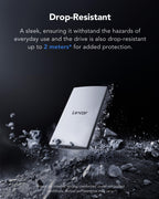 Lexar ES3 512GB Portable SSD Silver, USB 3.2 Gen 2 up to 1050MB/s