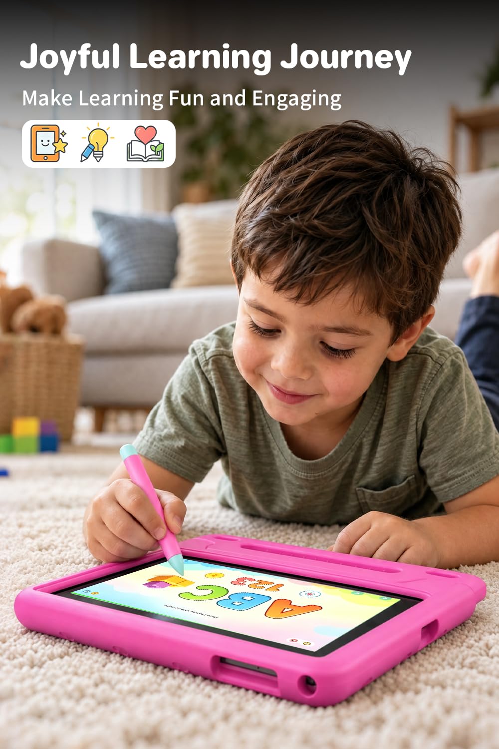 10" Kids Tablet Bundle, Android 16, Keyboard, Mouse, Headphones & Case