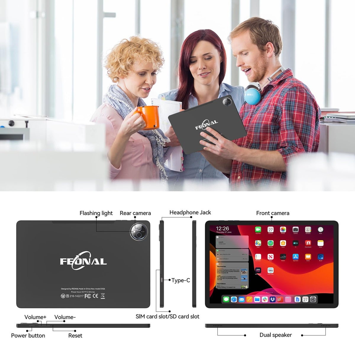 Tablet 11 inch Android 16 Tablet 2026 Latest Update Octa-Core 128GB+20GB