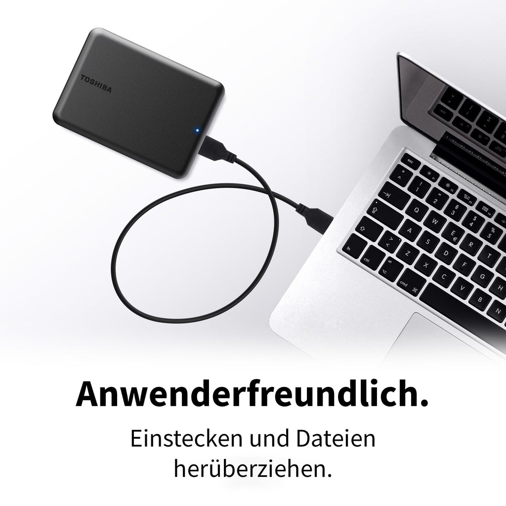 Toshiba Canvio Partner 1TB Portable 2.5’’ External Hard Drive, USB 3.2, Mac & Windows Compatible. Xbox, PS4, PS5