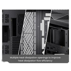 JONSBO TK-4 Black ATX PC Case,Separated Cabinet Mid Tower Computer Case,Bi-Bent Surround View Glass,Aluminum Alloy, Support Micro/ATX, SP Back-Connect(BTF) MB /460GPU/200PSU,Type-C Jack, Black