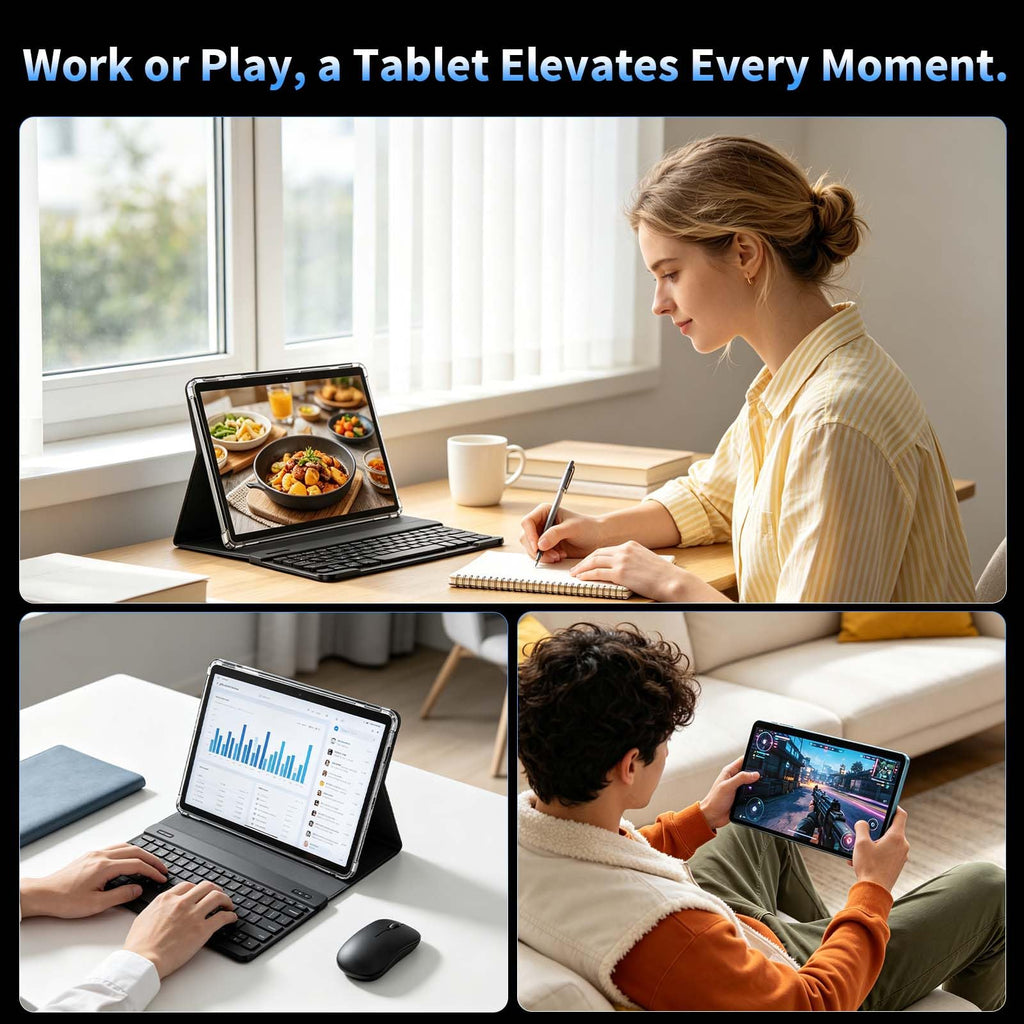 Android 15 Tablet with Keyboard - 11 inch Tablet with 24GB+256GB+2TB Expand