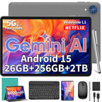 2026 Android 15 Tablet, 10 inch Tablet with Keyboard, 26GB+256GB+2TB Expand