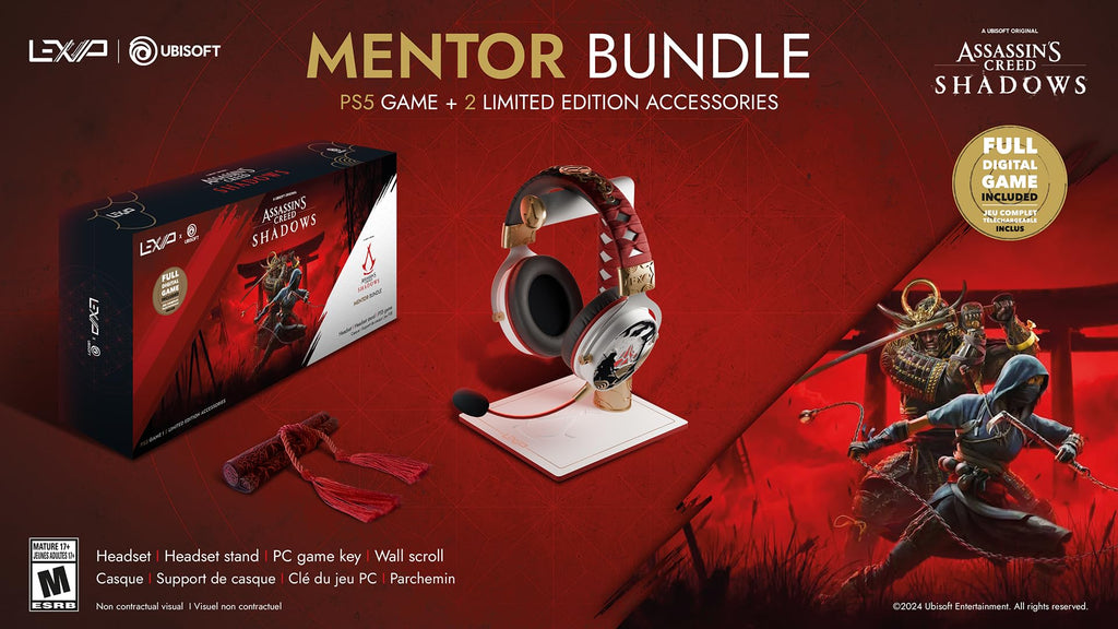 Lexip & Ubisoft Assassin's Creed Shadow Assassin Bundle: PC Game, Headset and Controller