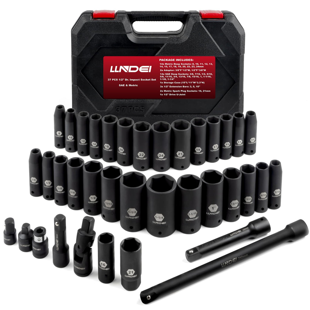 160Pc Mechanics Socket Set 1/2 1/4 3/8" Drive Metric