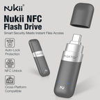 Maktar Nukii 256GB Encrypted USB-C Flash Drive, NFC Unlock, White