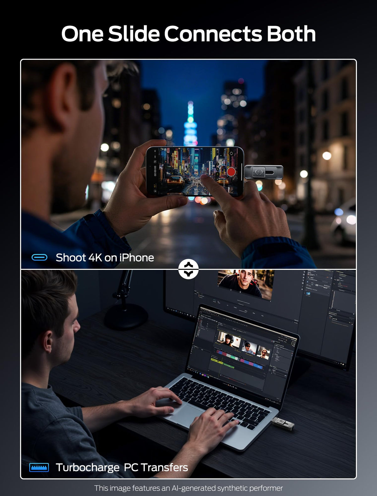 MOVE SPEED 1TB USB Drives, ThumbDrive with Dual Ports & Push-Pull Design — 560MB/s Read Speed, Type C + USB 3.2 Drive for iPhone 15/16/17/18Android/Mac