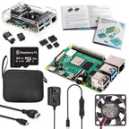 Vilros Raspberry Pi 4 Complete Starter Kit- Includes Raspberry Pi 4 Board, Fan Cooled Case, 64GB Preloaded Micro SD Card and More (8GB, Clear Transparent Case)