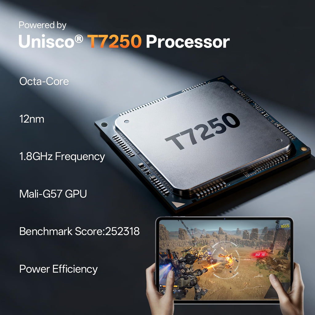 Android 16 Tablet 11 Inch, Octa-core 20GB RAM + 128GB ROM 1TB Expand, Gray
