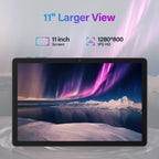 11 Inch-Android 16 Tablet 2026 Latest Update 16GB RAM 128GB ROM 1TB Expandion 5G WiFi Cellular 21MP Dual Camera Octa-core MTK8786.Gemini AI 2.0.Tablets with Keyboard,Mouse,protective film,Case-Gray