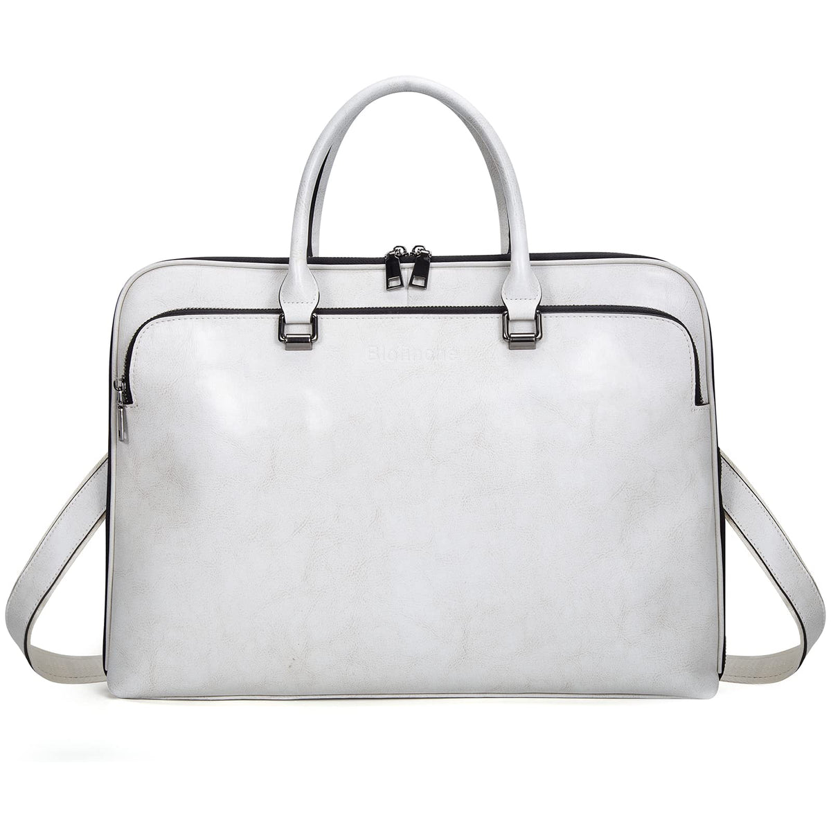 Blofinche Laptop Messenger shoulder bag: Genuine Leather work Briefcase 13.3 15.6 inch designer Satchel handbag