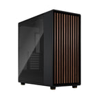 Fractal Design North Chalk White Tempered Glass Clear - Genuine Oak Wood Front - Glass Side Panel - Two 140mm Aspect PWM Fans Included - Type C USB - ATX Airflow Mid Tower PC Gaming Case