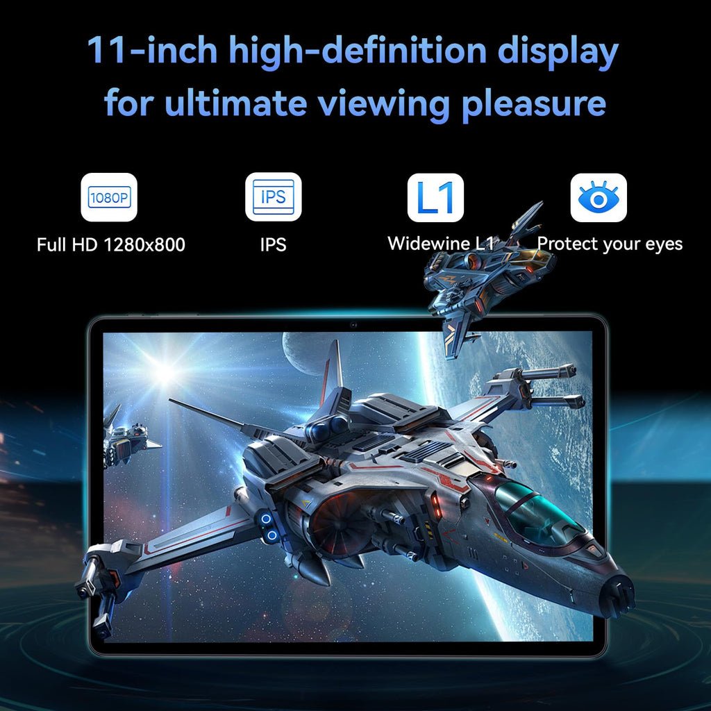 11 inch Tablet with Keyboard - Android 16 Tablet with 32GB+256GB+2TB Expand