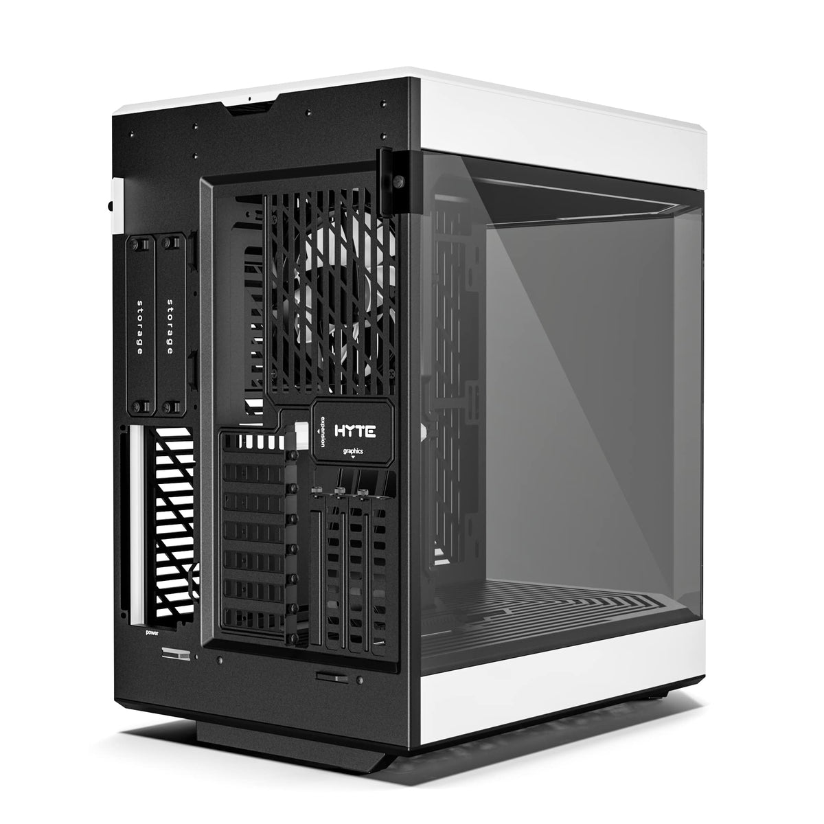 Hyte Y60 Modern Aesthetic Dual Chamber Panoramic Tempered Glass Mid-Tower ATX Computer Gaming Case with PCIE 4.0 Riser Cable Included, White (CS-HYTE-Y60-BW)